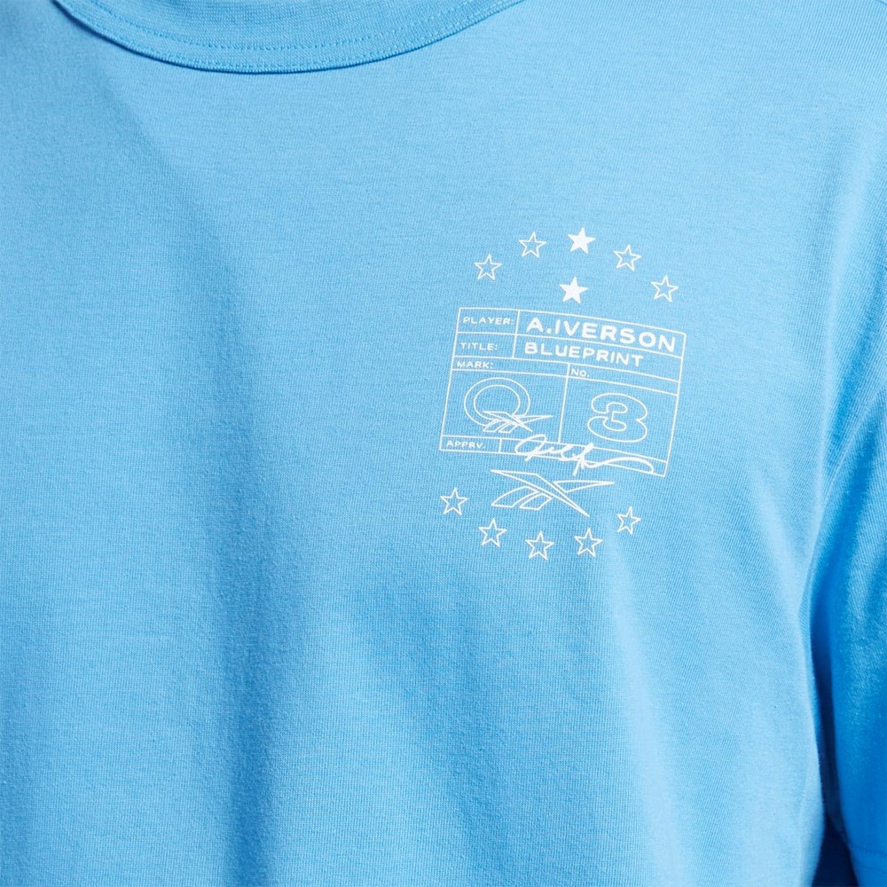 Reebok Iverson Basketball I3 Blueprint Krátké Sleeve T-Shirt Blankyt | XBMPY2645