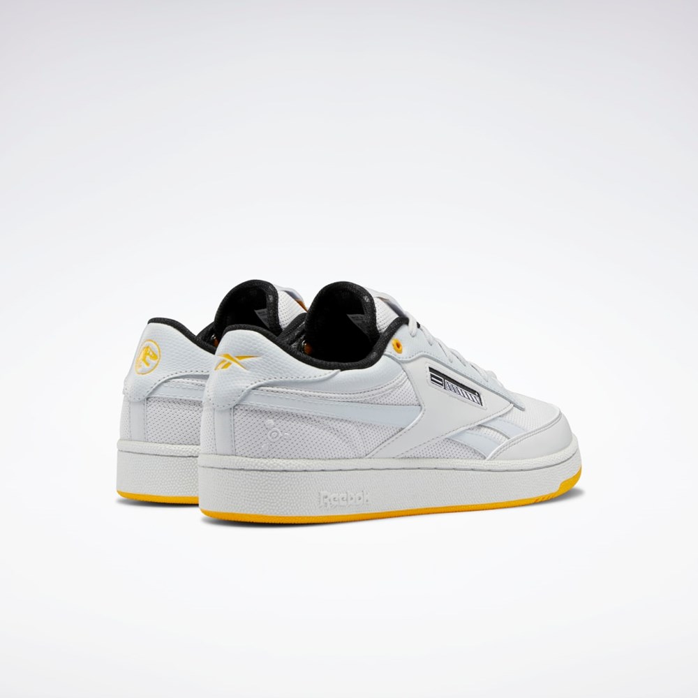Reebok Jurassic World Club C Revenge Shoes Bílé Stříbrné Zlaté | ZBTNA3572