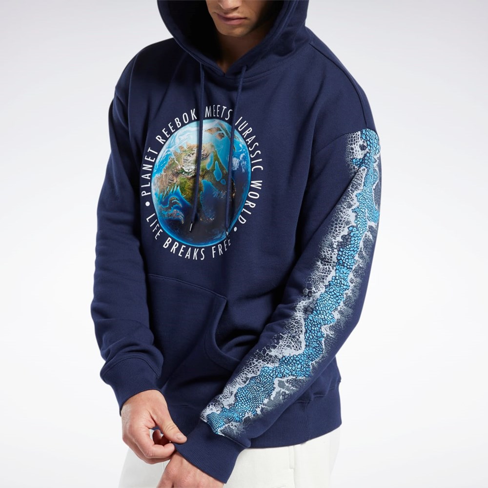 Reebok Jurassic World Grafická Hoodie Tmavě Blankyt | HDJPK4681