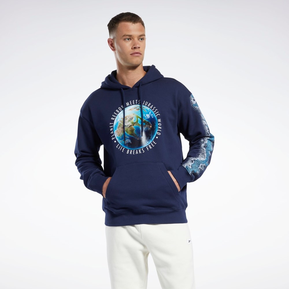 Reebok Jurassic World Grafická Hoodie Tmavě Blankyt | HDJPK4681