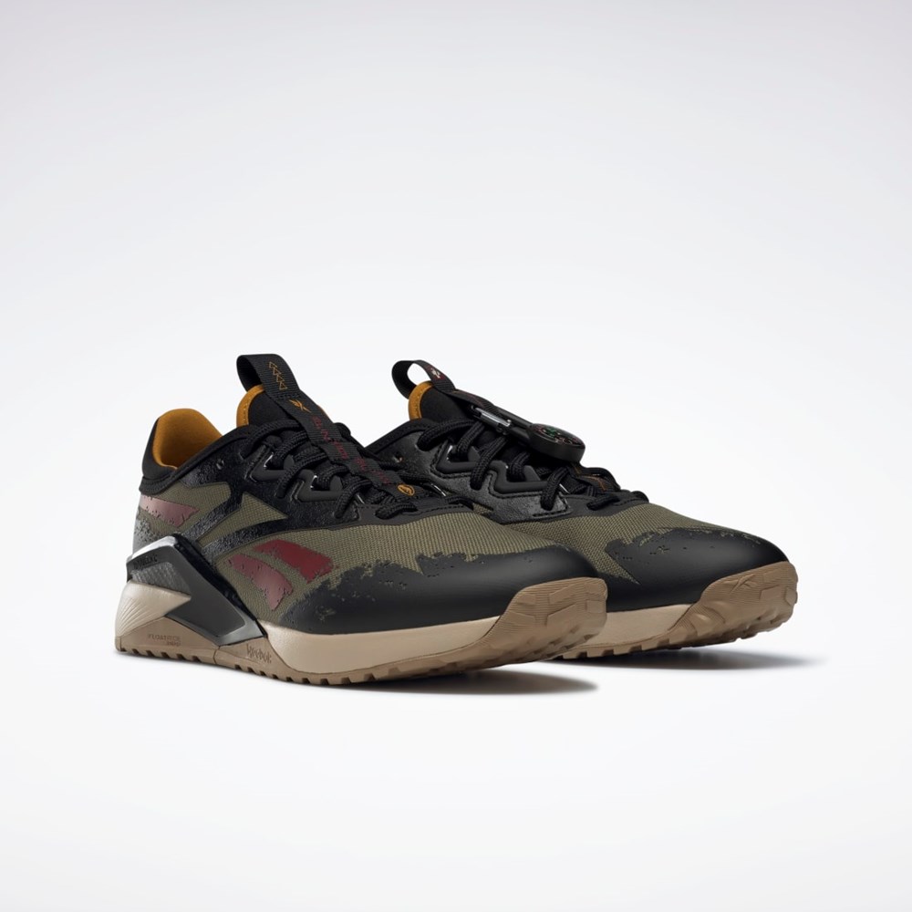 Reebok Jurassic World Nano X2 Adventure Tréninková Shoes Olivy Zelené Černé Hnědožlutý | KRBIJ9250