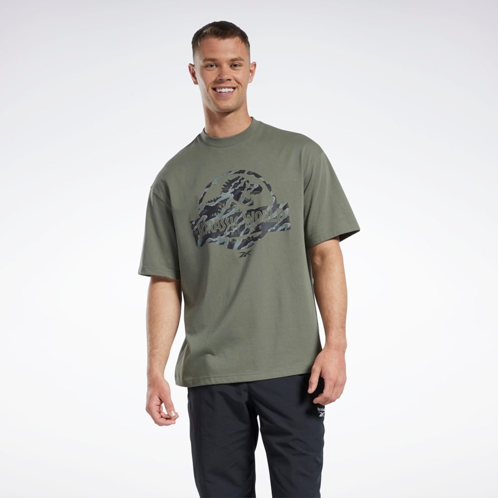 Reebok Jurassic World T-Shirt Zelene | QYPGN5219