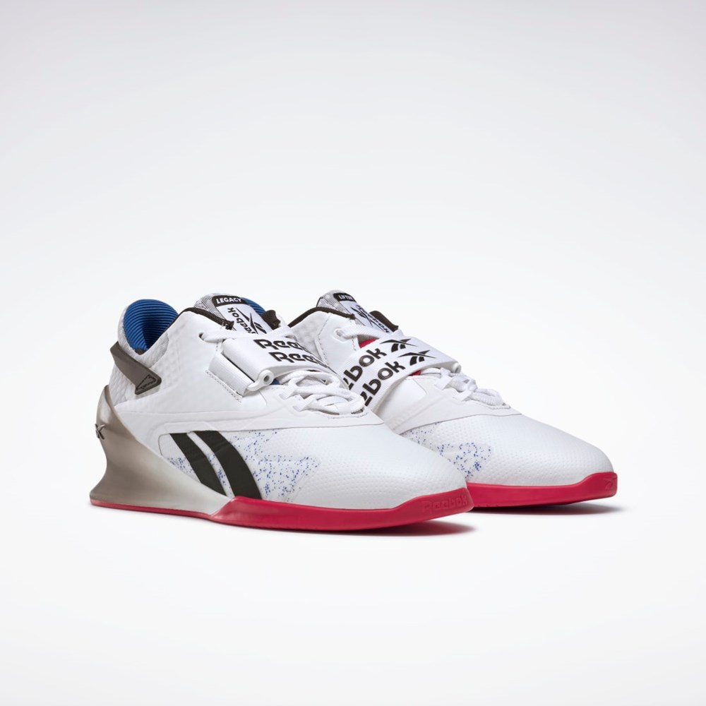 Reebok Legacy Lifter II Weightlifting Shoes Bílé Černé Červené | MKLJH2306