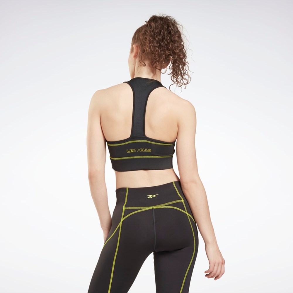 Reebok Les Mills® High-Neck Sports Bra Černé | LIPEG3092
