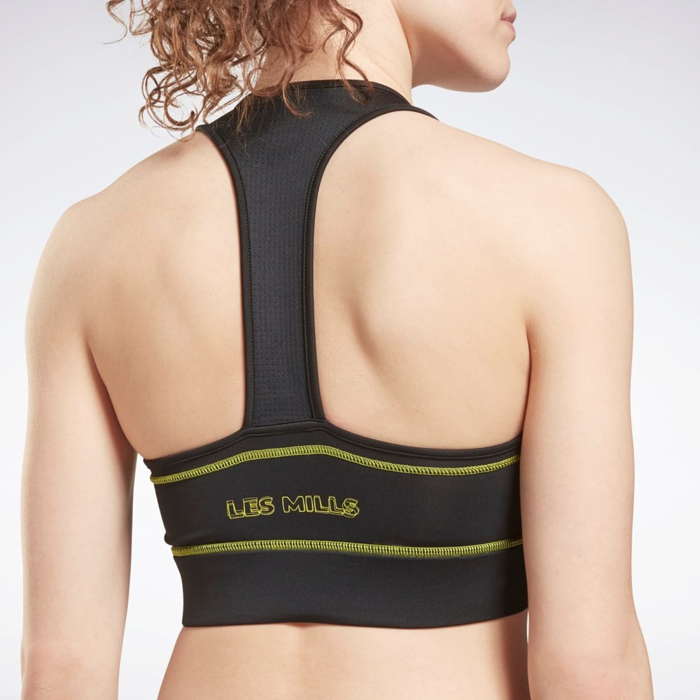Reebok Les Mills® High-Neck Sports Bra Černé | LIPEG3092