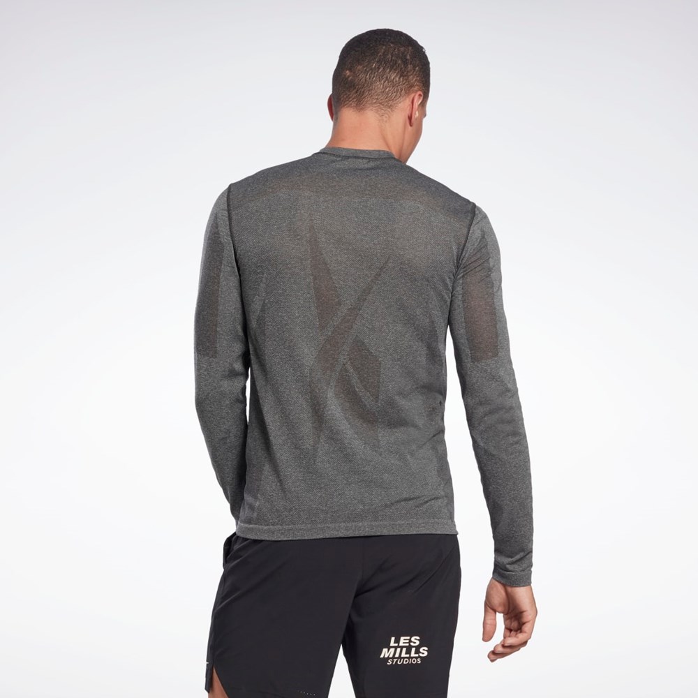 Reebok Les Mills® Myoknit Long Sleeve T-Shirt Černé | ACUSW9651