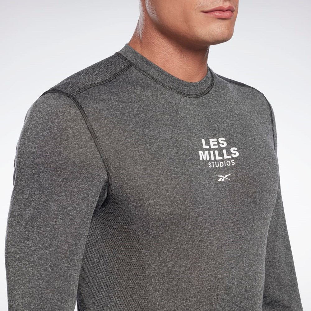Reebok Les Mills® Myoknit Long Sleeve T-Shirt Černé | ACUSW9651