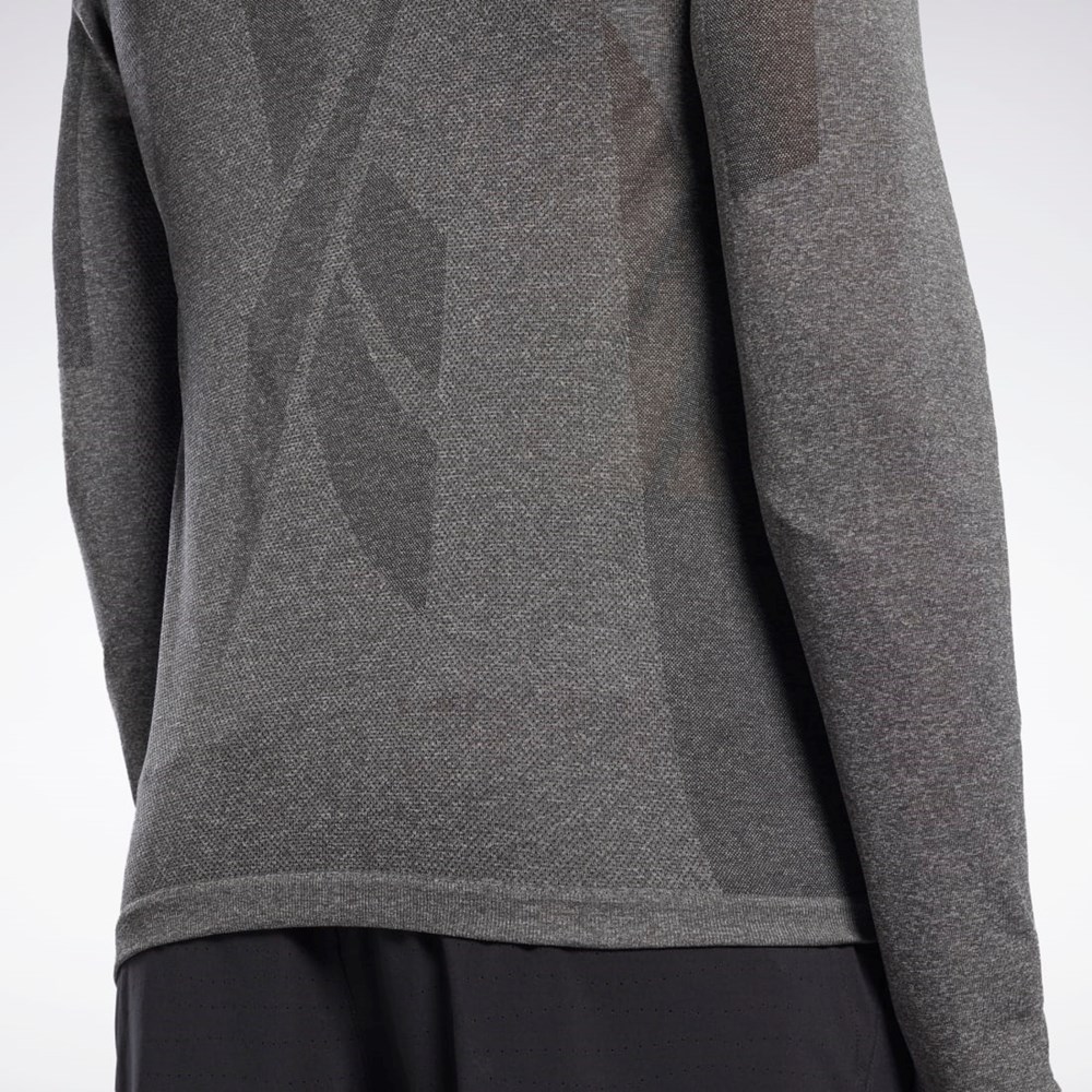 Reebok Les Mills® Myoknit Long Sleeve T-Shirt Černé | ACUSW9651