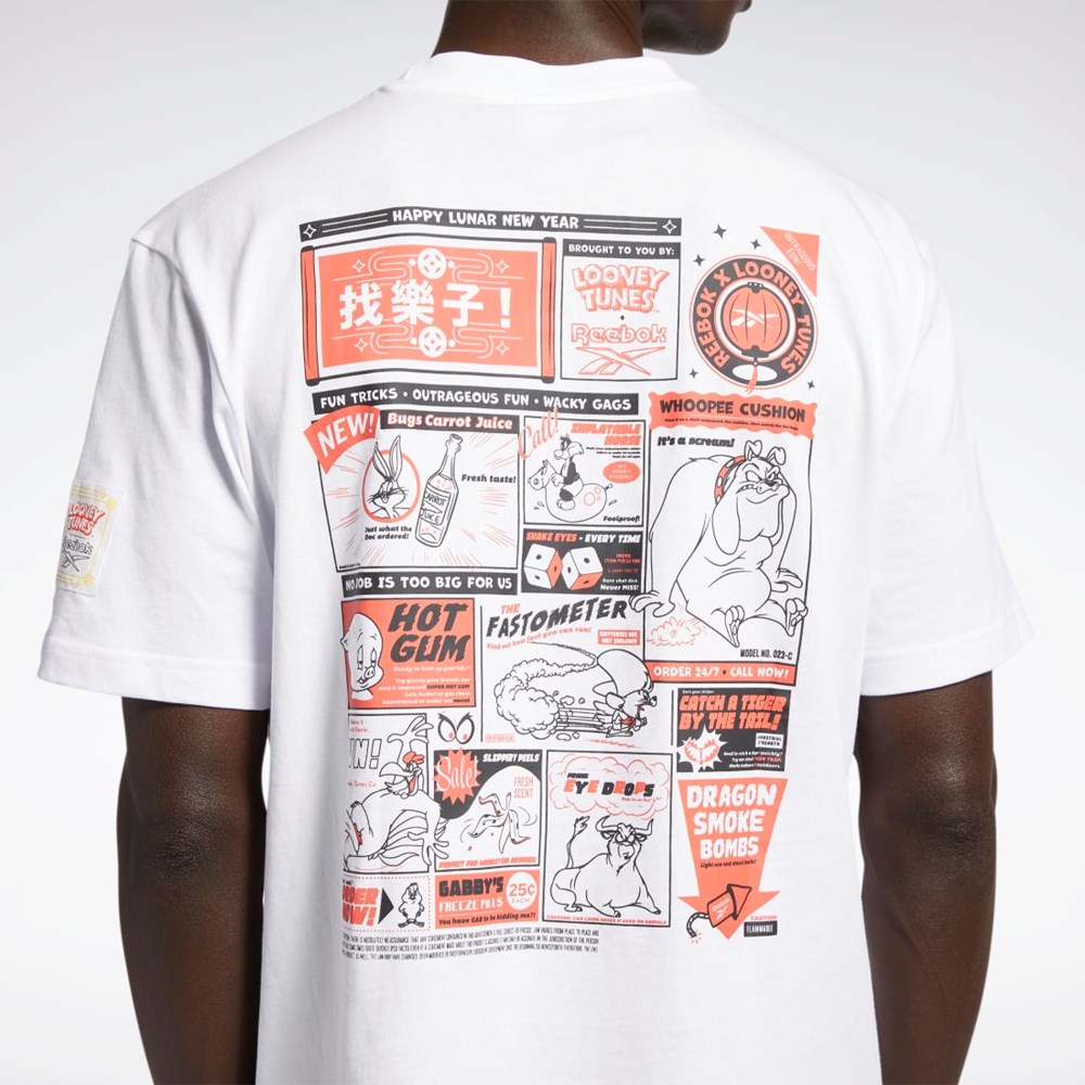Reebok Looney Tunes T-Shirt Bílé | HTQAZ9036