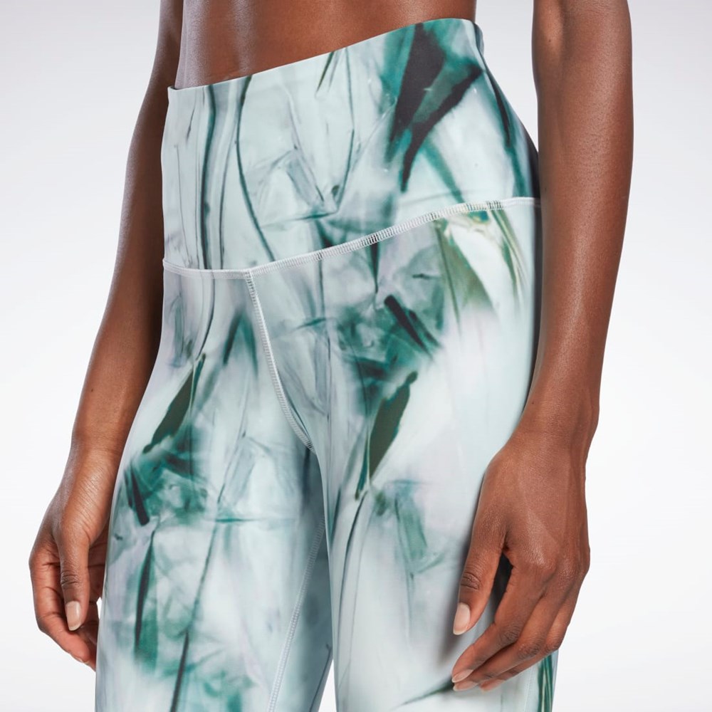Reebok Lux Bold High-Waisted Liquid Abyss Print Tights Světle | BKLXV8930