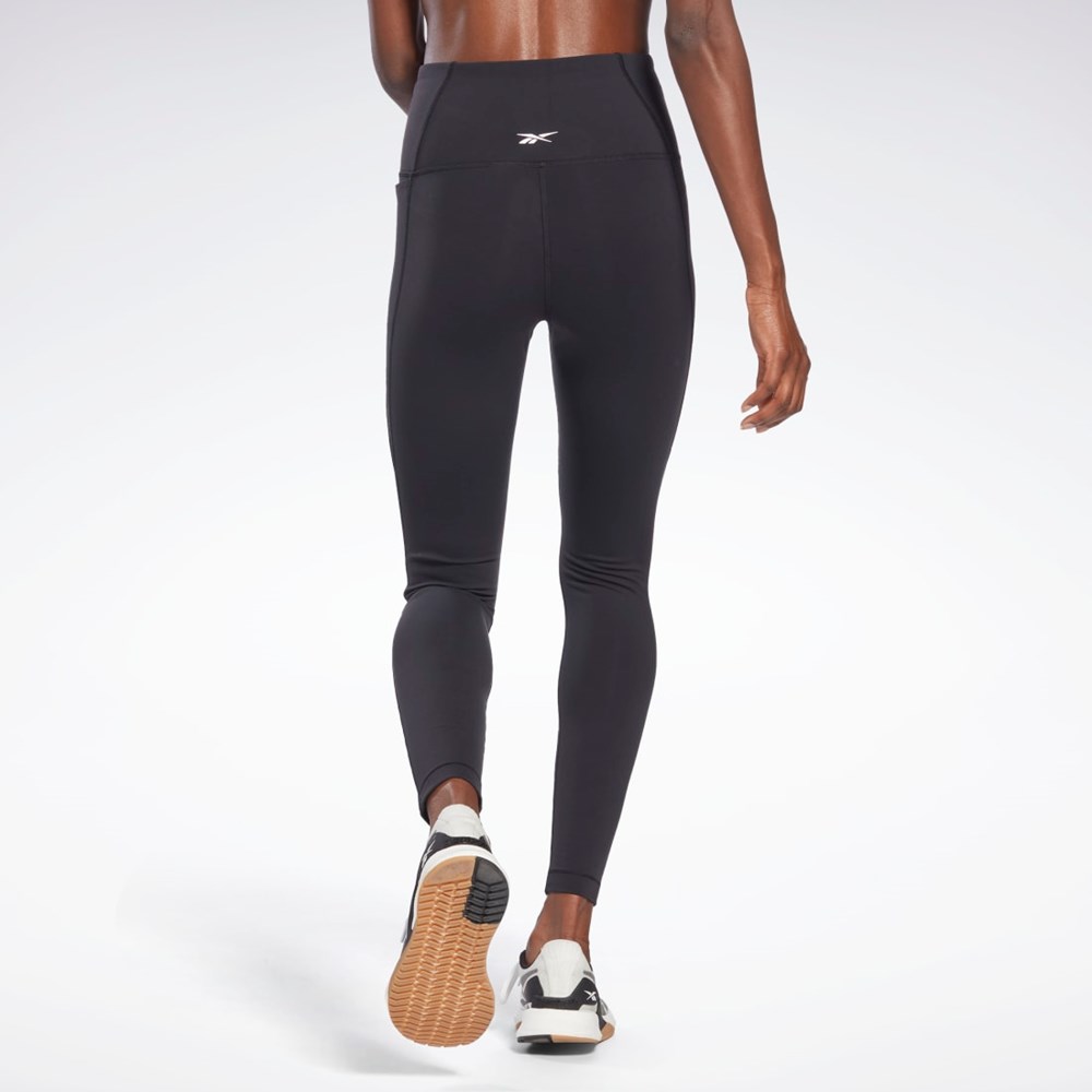 Reebok Lux High-Waisted Tights Černé | XQKNS6095