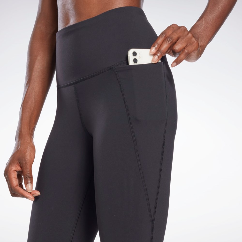 Reebok Lux High-Waisted Tights Černé | XQKNS6095