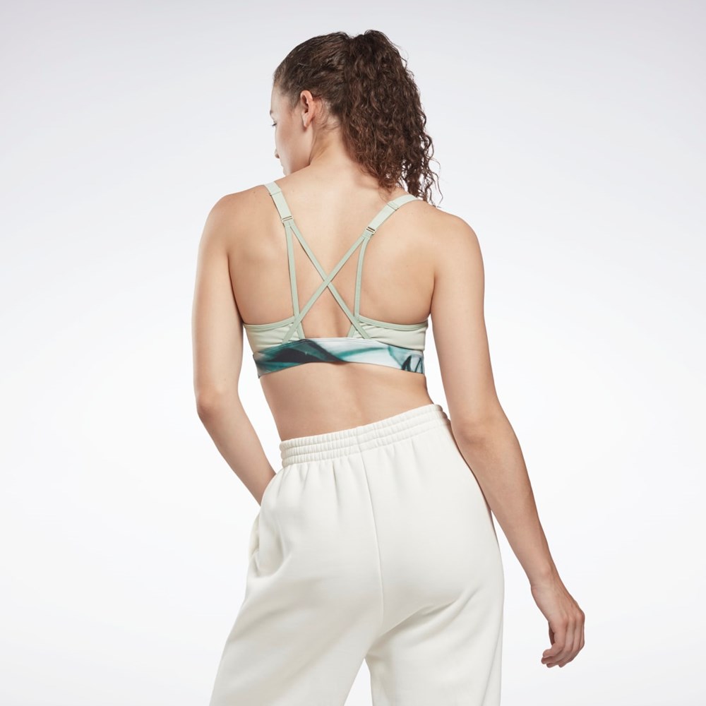 Reebok Lux Páskové Liquid Abyss Print Sports Bra Světle | RXYEN5346