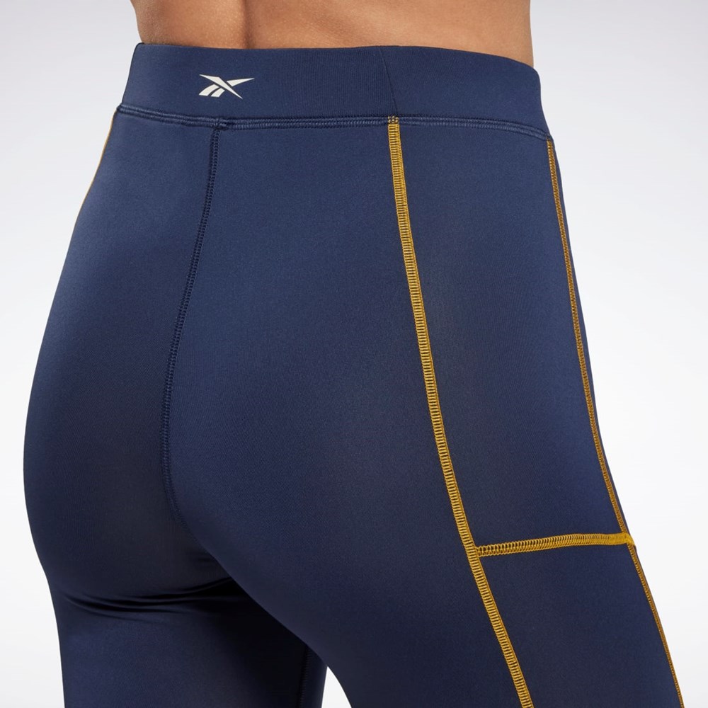 Reebok MYT Krátké Tights Tmavě Blankyt | QJWLR8315