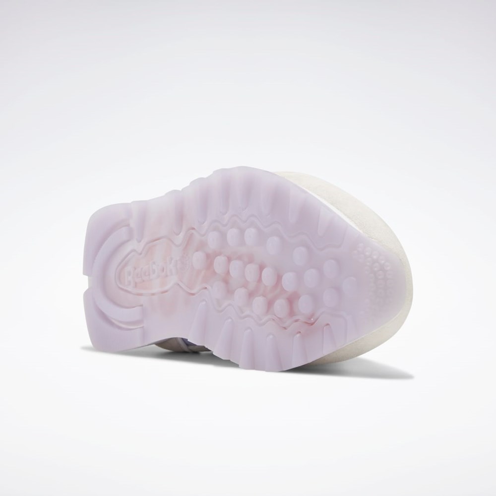 Reebok MadWomen Classic Leather Shoes Bílé Bílé Fialové | QIEFL4839