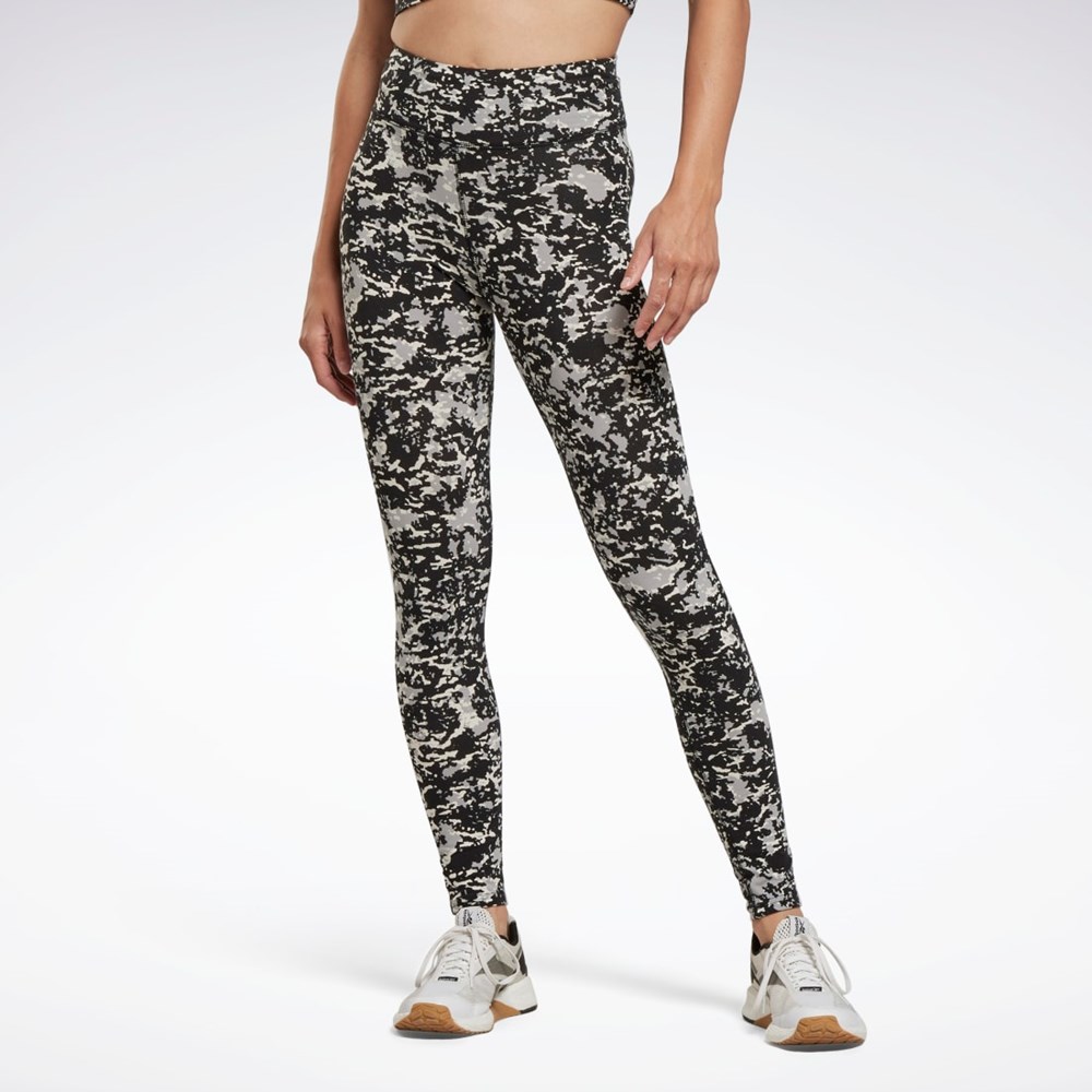 Reebok Modern Safari Bavlněné Leggings Černé | UELZT9462
