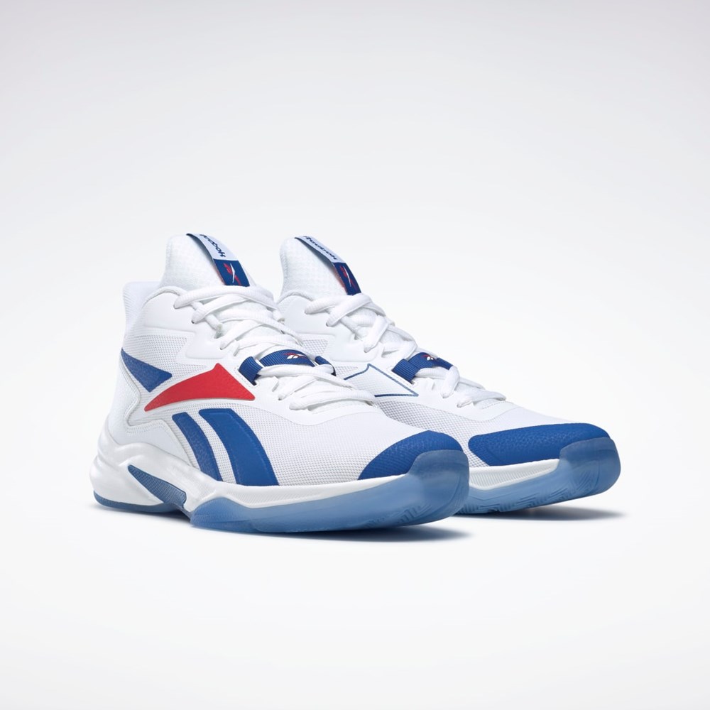 Reebok More Buckets Basketball Shoes Bílé Blankyt Červené | CYJNQ4720