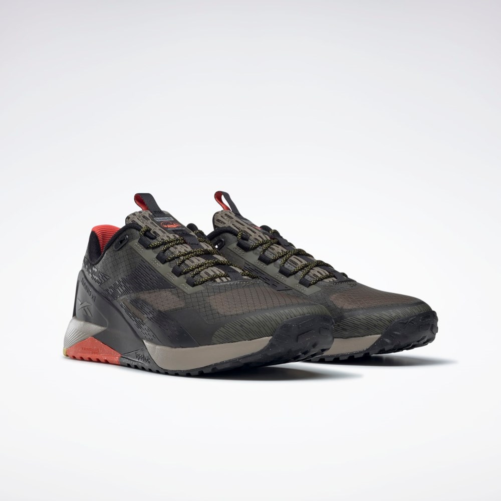 Reebok Nano X1 Adventure Shoes Zelene Černé Červené | ZFBKE4531