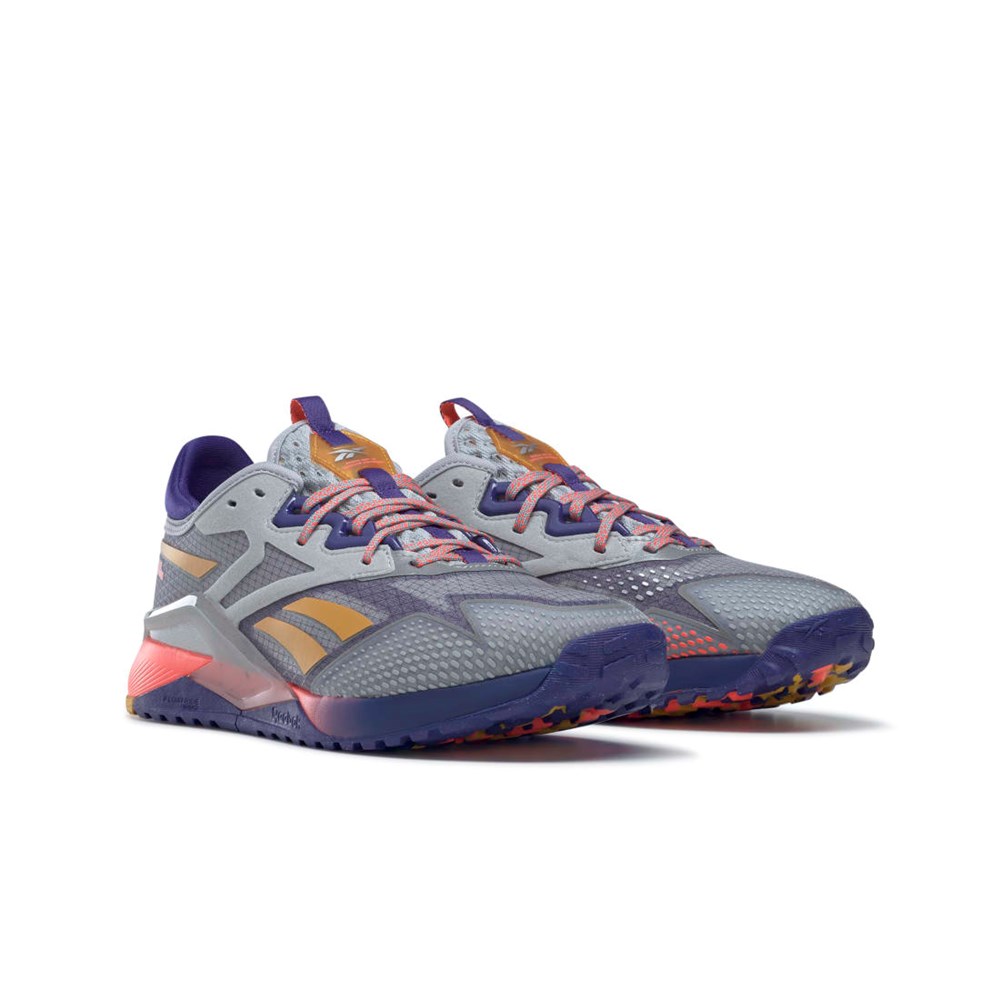Reebok Nano X2 TR Adventure Tréninková Shoes Šedé Fialové Oranžové | PSBIN3218