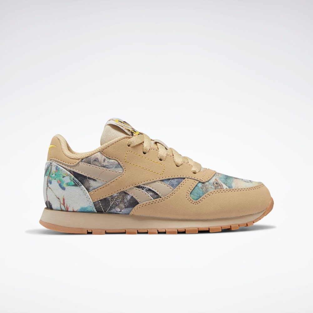 Reebok National Geographic Classics Leather Shoes - Preschool Béžový | JXWVQ6453