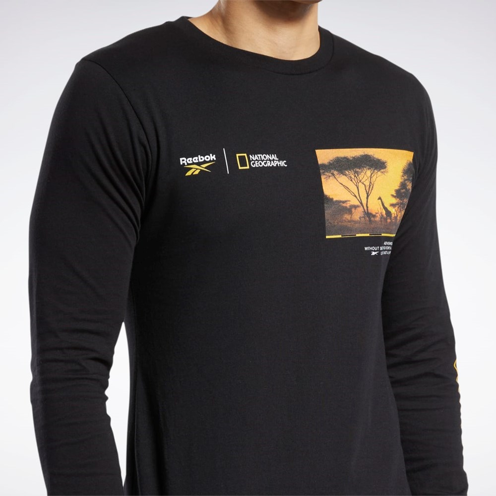 Reebok National Geographic Long Sleeve T-Shirt Multi | IZTOR5748