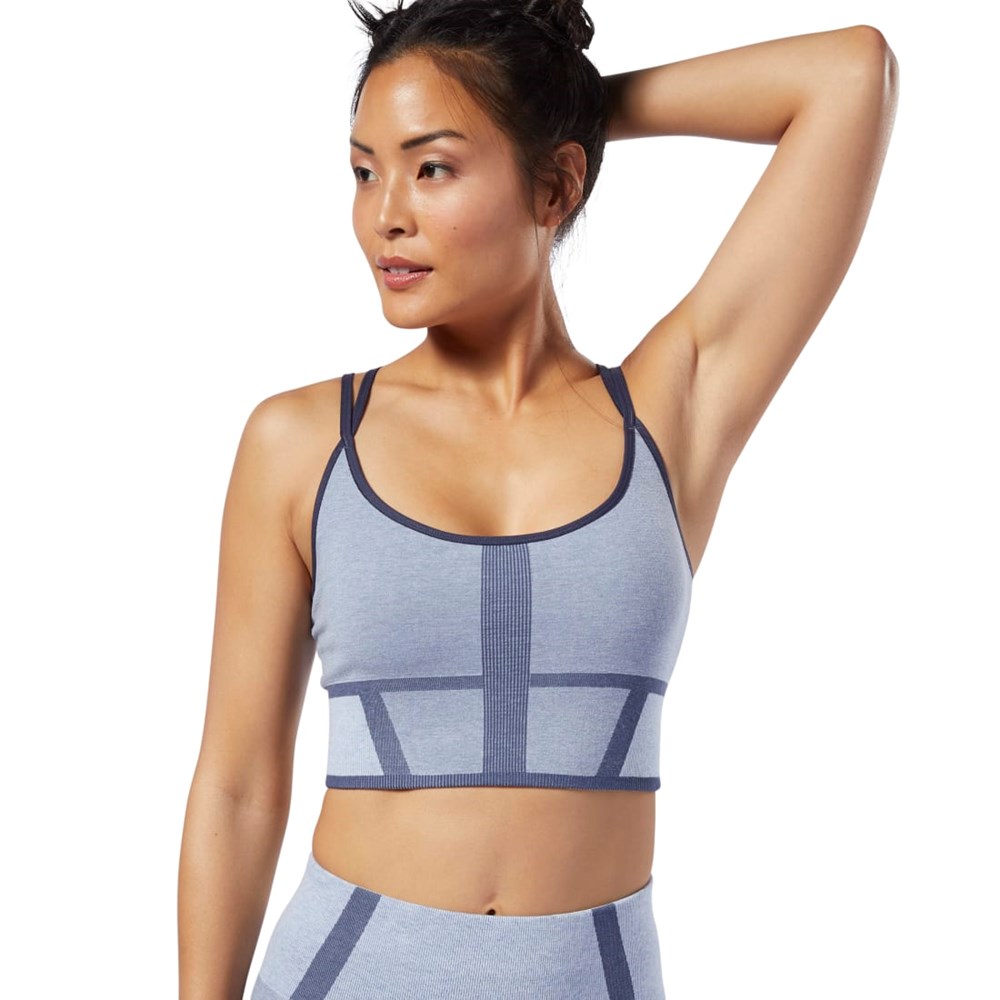 Reebok Nature X Low-Impact Seamless Bra Denim Dust | RNOTP4015