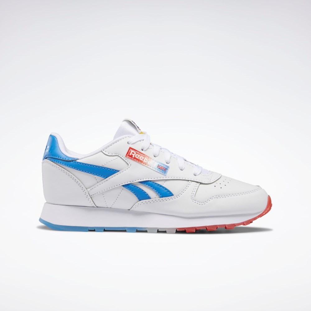Reebok Popsicle Classic Leather Shoes - Grade School Bílé Blankyt Červené | BIFTA6104