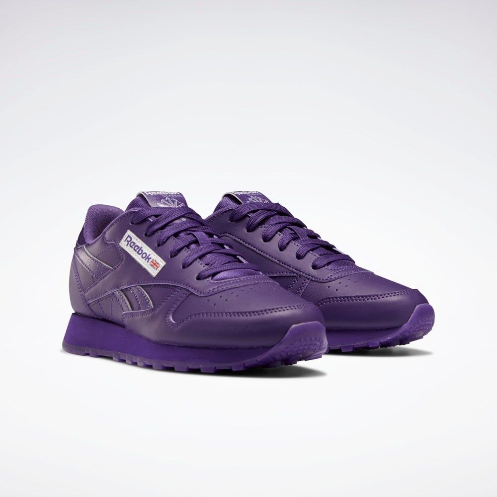 Reebok Popsicle Classic Leather Shoes - Grade School Fialové Fialové Fialové | UJHLY6914