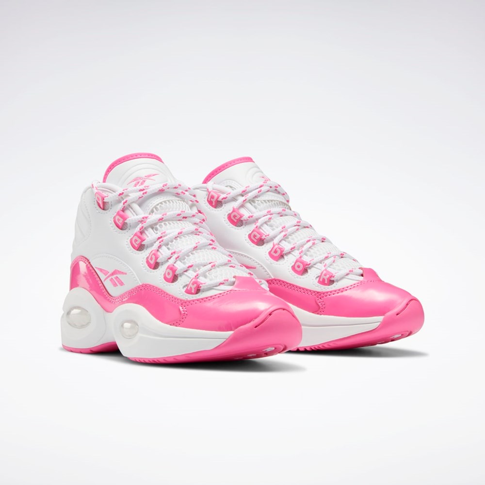 Reebok Question Mid Shoes - Grade School Růžové Bílé Růžové | ILRMD6938