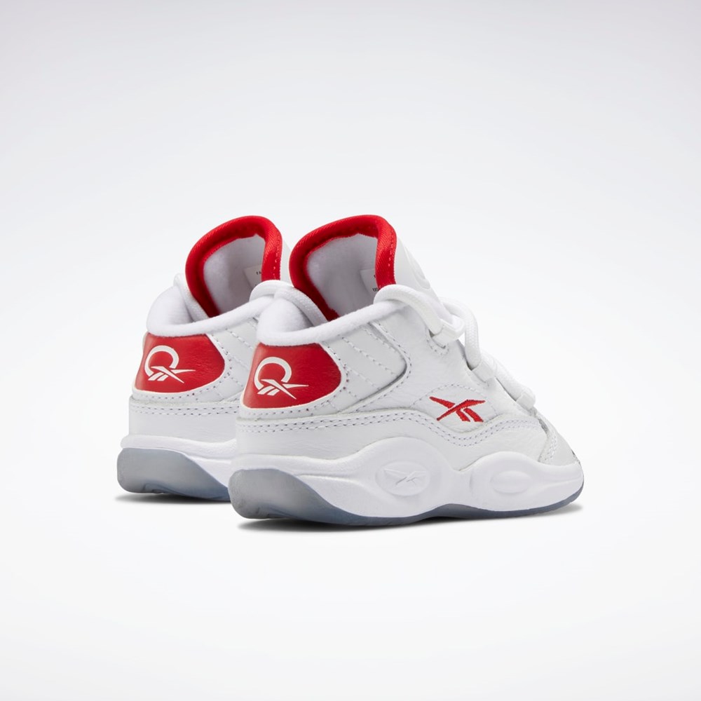 Reebok Question Mid Shoes - Toddler Bílé Červené Bílé | ACYML4208