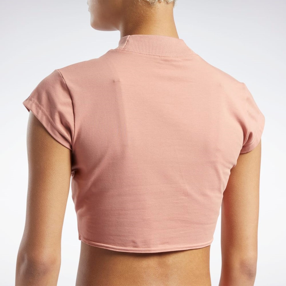 Reebok Reebok Classics Krátké Sleeve Fitted Top Koralove | LFAGE2564