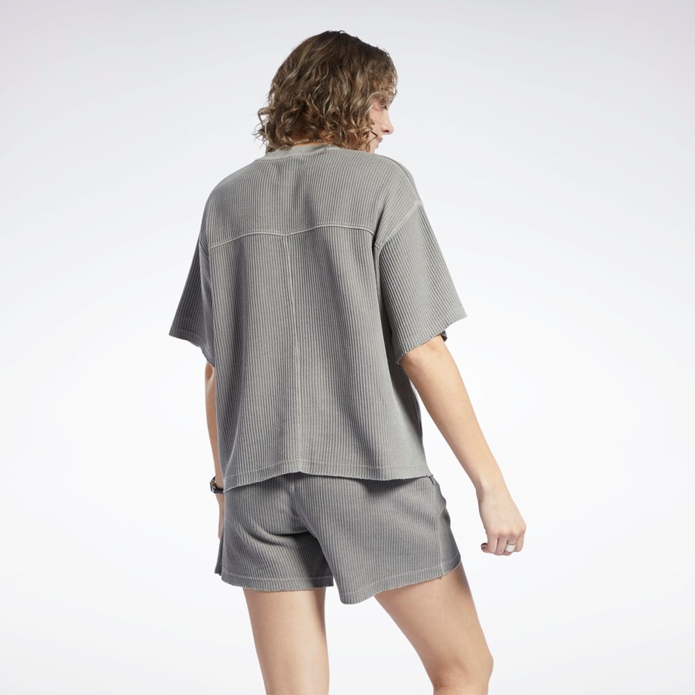 Reebok Reebok Classics Natural Dye Waffle T-Shirt Šedé | SXDZP2374