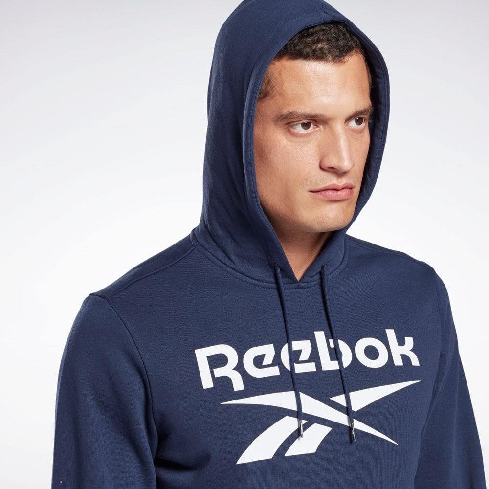 Reebok Reebok Identity Big Logo Hoodie Tmavě Blankyt Bílé | FKORP7862