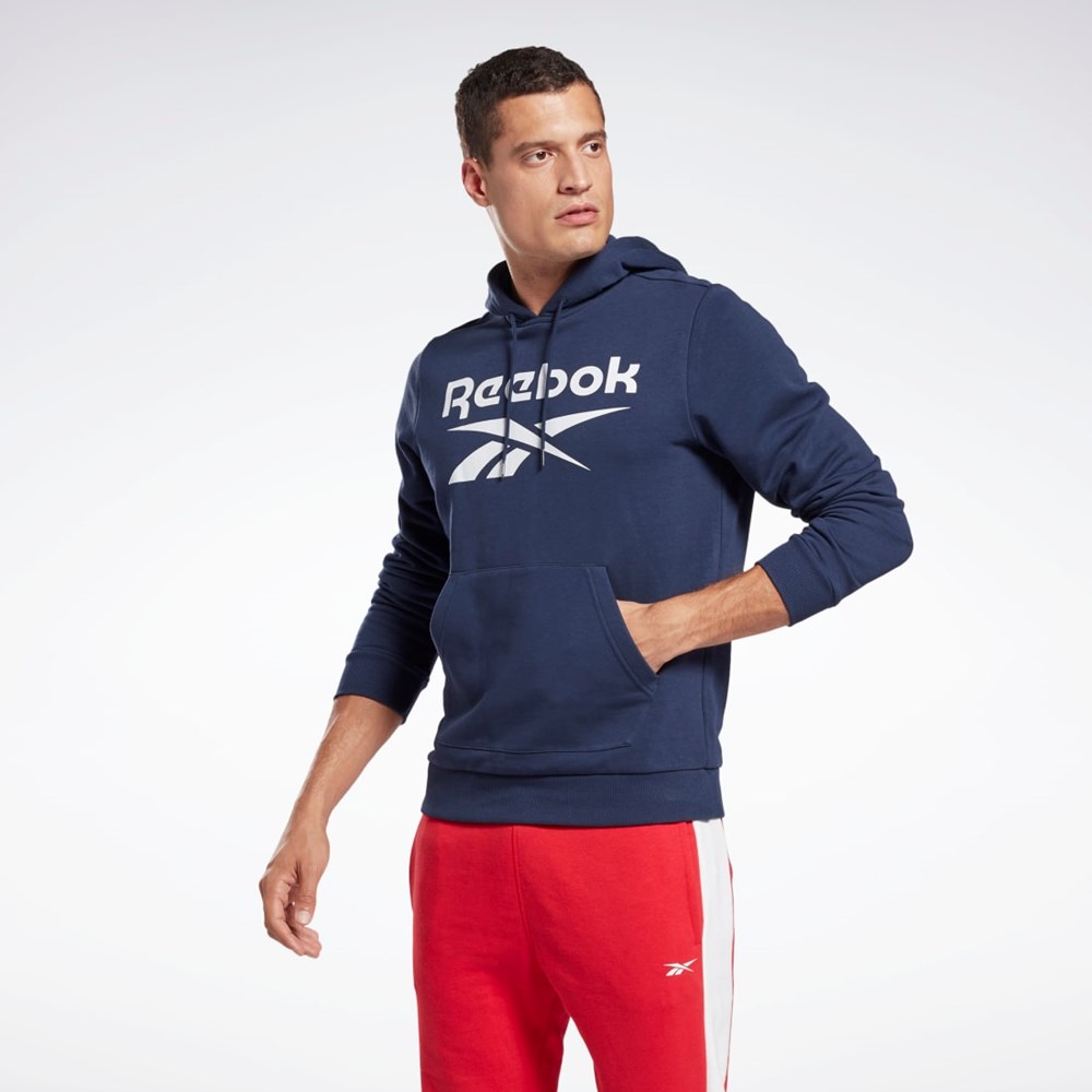 Reebok Reebok Identity Big Logo Hoodie Tmavě Blankyt Bílé | FKORP7862