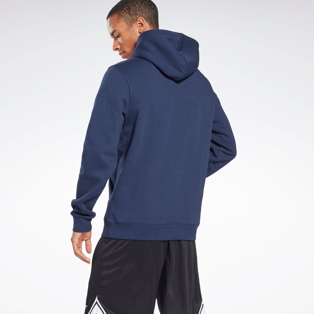 Reebok Reebok Identity Fleece Hoodie Tmavě Blankyt | JSMQT5372
