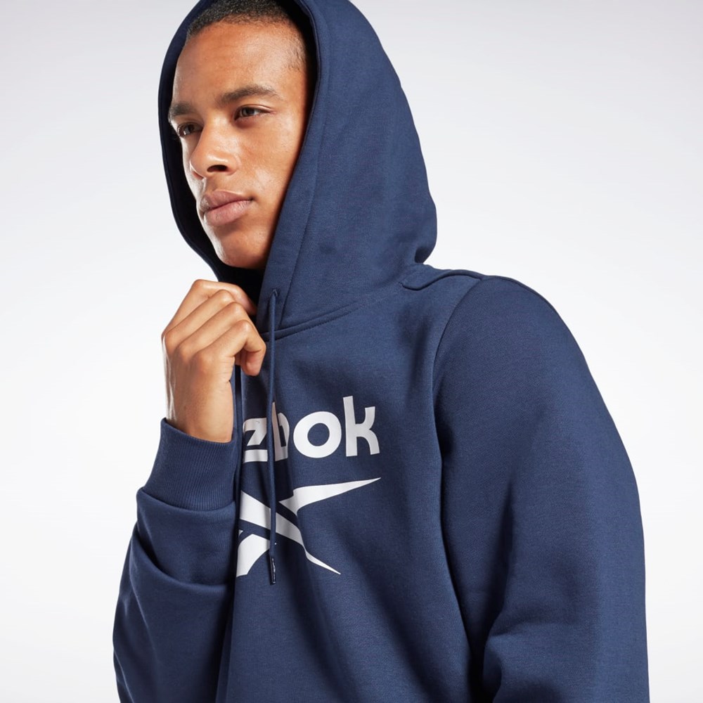 Reebok Reebok Identity Fleece Hoodie Tmavě Blankyt | JSMQT5372