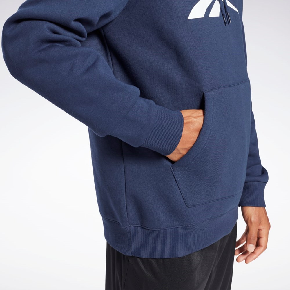 Reebok Reebok Identity Fleece Hoodie Tmavě Blankyt | JSMQT5372