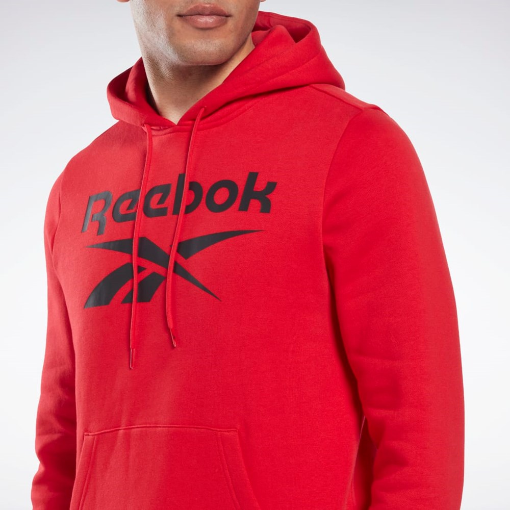 Reebok Reebok Identity Fleece Hoodie Červené Černé | PZCIB3709