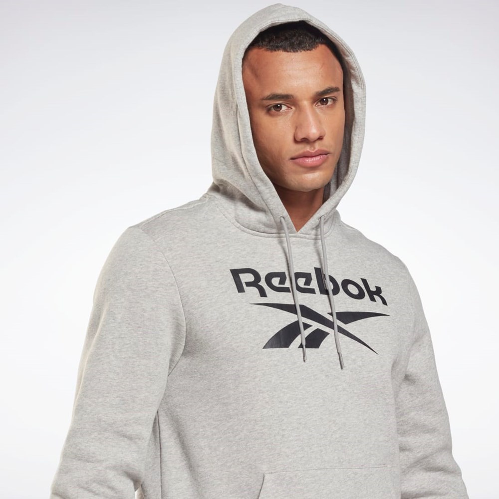Reebok Reebok Identity Fleece Hoodie Šedé Černé | JGNKZ5290