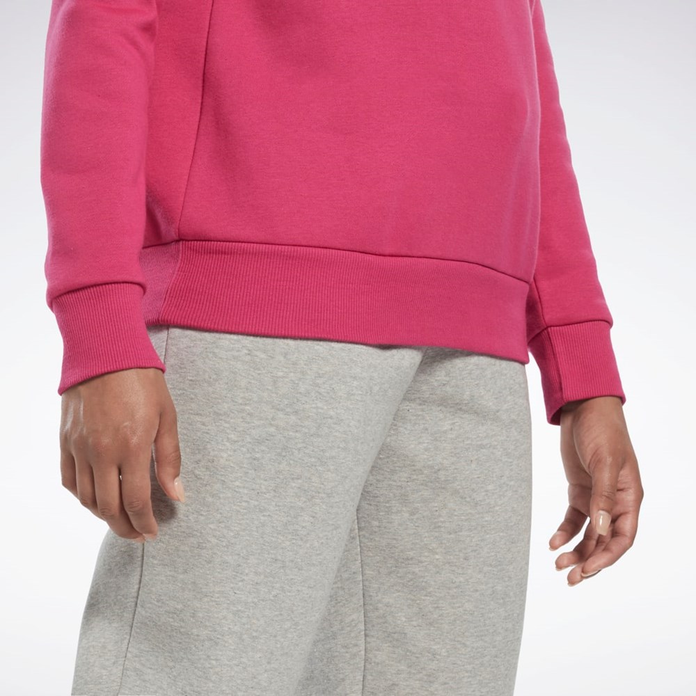 Reebok Reebok Identity Logo Fleece Crew Sweatshirt Růžové | GILVS9475