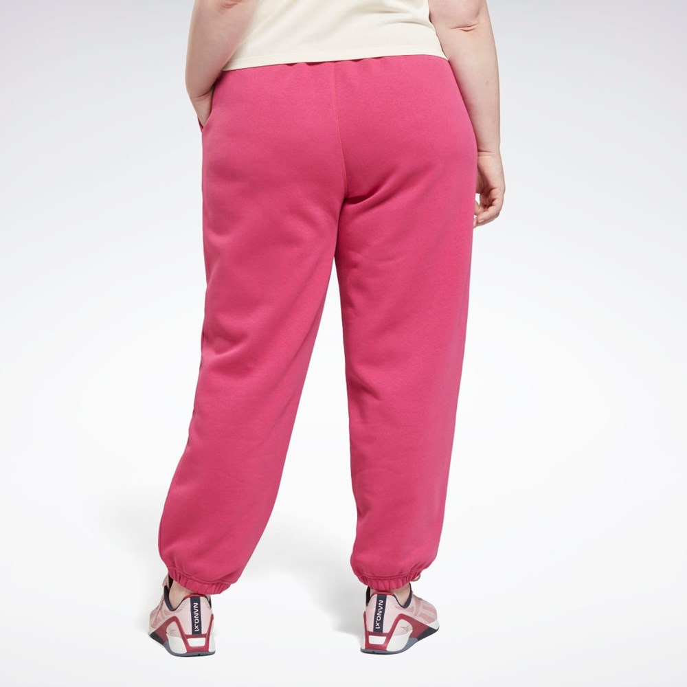 Reebok Reebok Identity Logo Fleece Joggers (Plus Size) Růžové | NYIEB5879