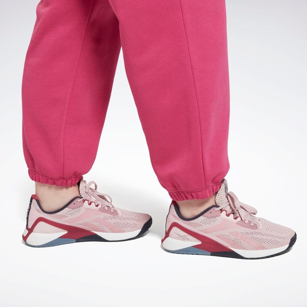 Reebok Reebok Identity Logo Fleece Joggers (Plus Size) Růžové | NYIEB5879