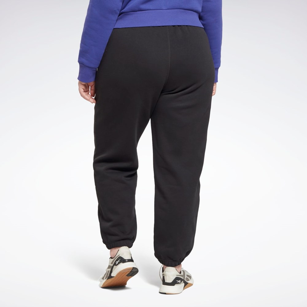 Reebok Reebok Identity Logo Fleece Joggers (Plus Size) Černé | PWYOE4763