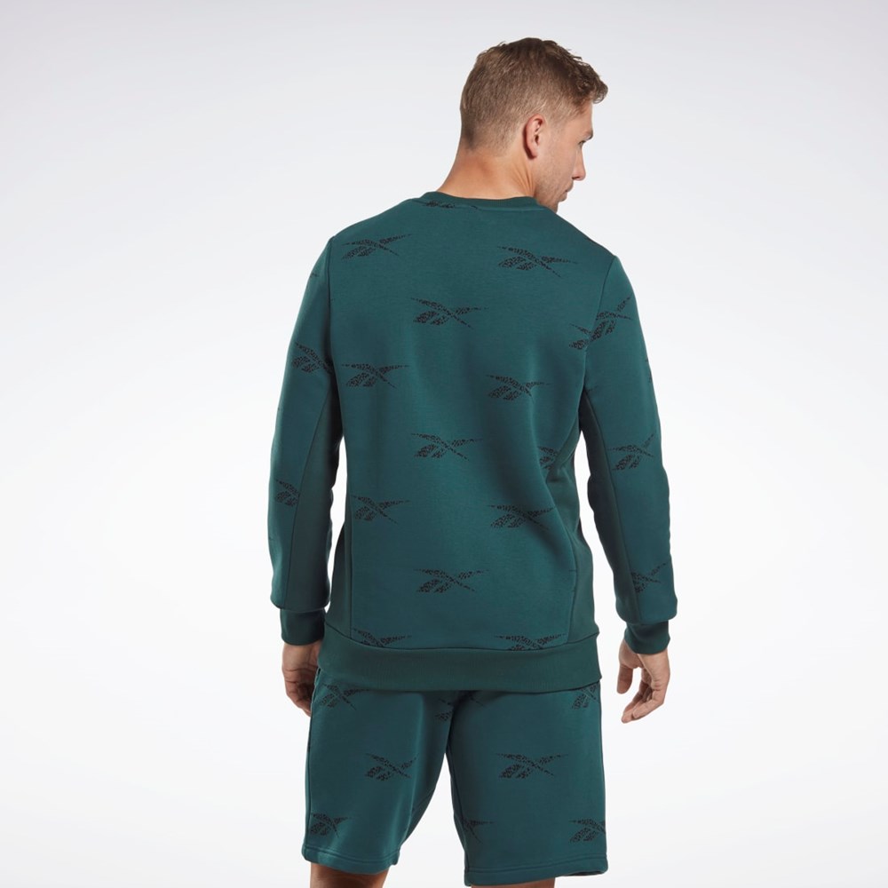 Reebok Reebok Identity Vector Fleece Crew Sweatshirt Zelene | JFYCO3810