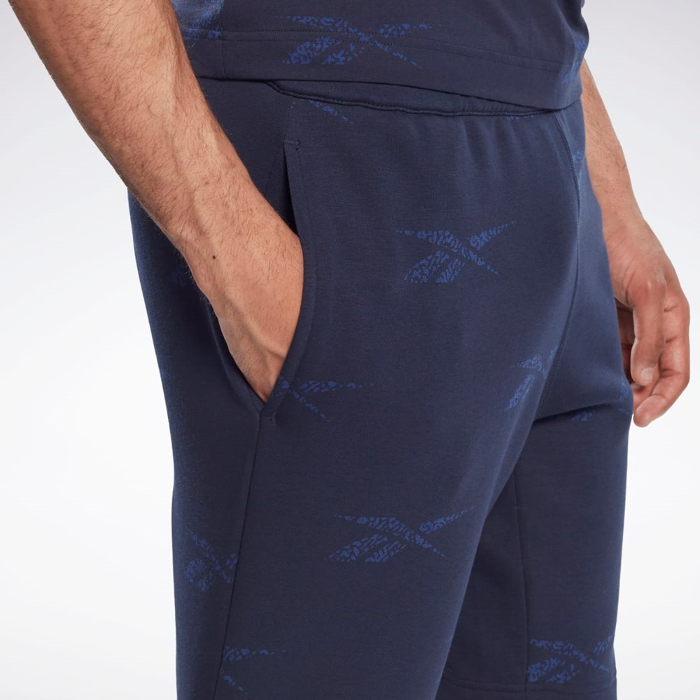 Reebok Reebok Identity Vector Fleece Shorts Tmavě Blankyt | QJURT7695