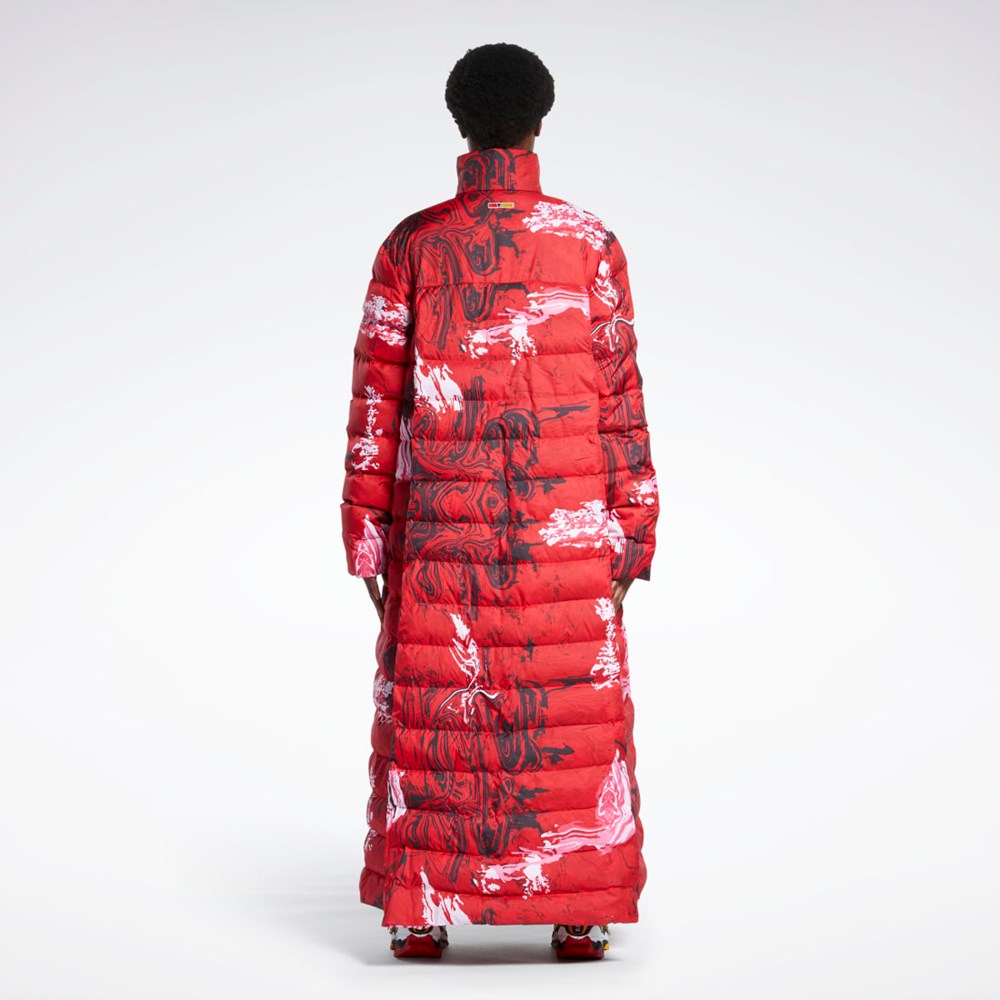 Reebok Reebok by Pyer Moss Long Polstrovaný Coat Červené | ZMPUS3104