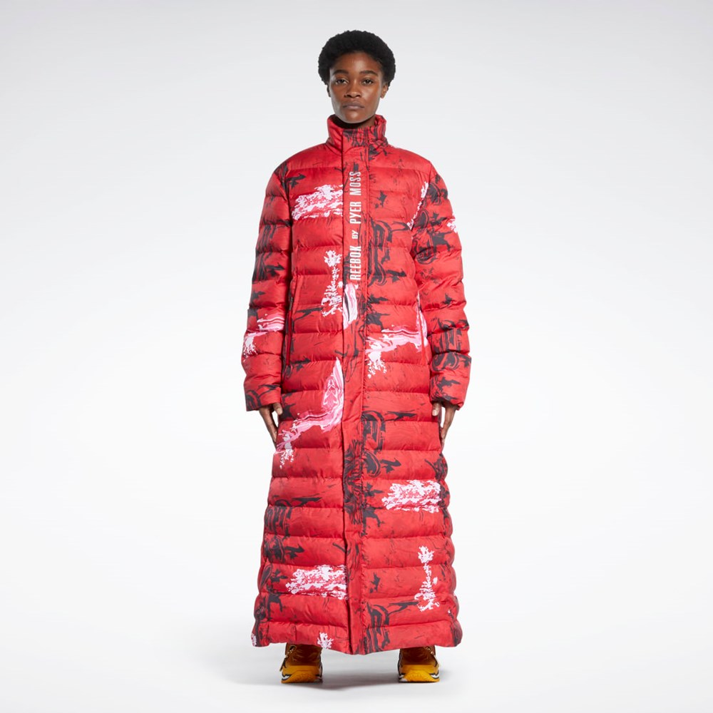 Reebok Reebok by Pyer Moss Long Polstrovaný Coat Červené | ZMPUS3104