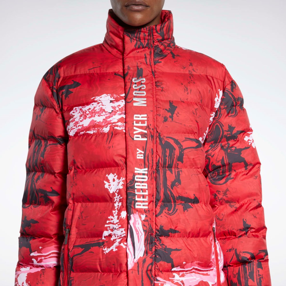 Reebok Reebok by Pyer Moss Long Polstrovaný Coat Červené | ZMPUS3104