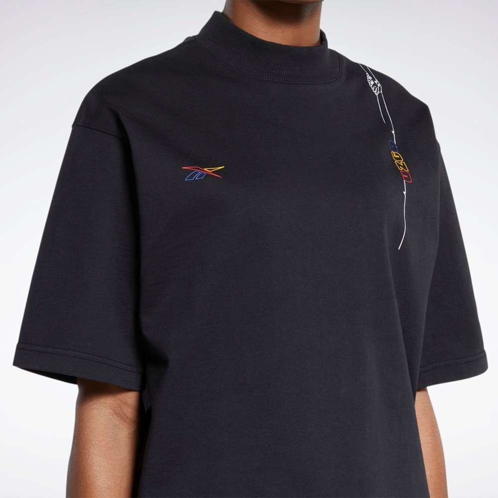Reebok Reebok by Pyer Moss Tee Černé | ZWAKH9412