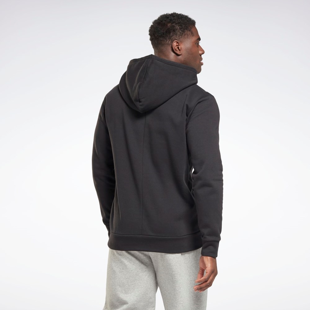 Reebok THERMOWARM+GRAPHENE Bavlněné Hoodie Černé | SFGOC7035